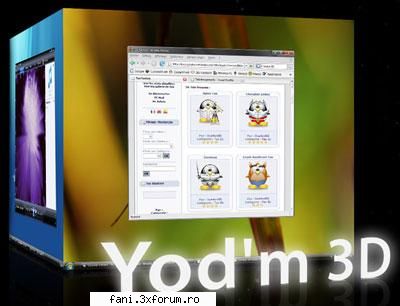 yod'm 3d is a virtual desktop manager conceived for windows xp and windows vista. like beryl, on